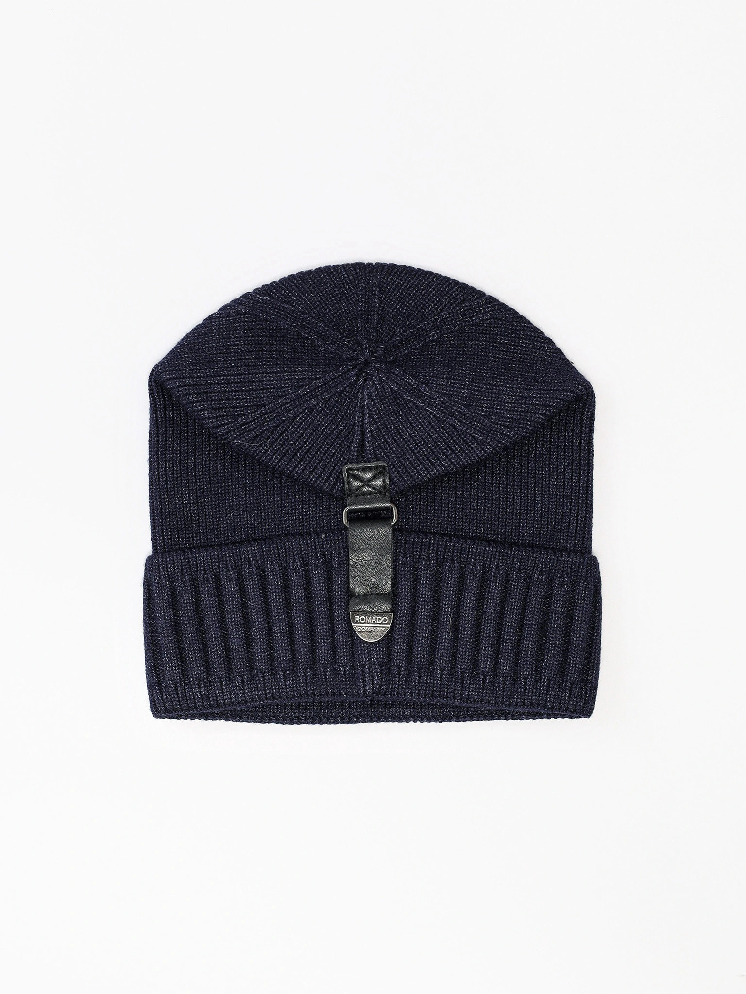 Шапка-бини из смесовой вискозы с отворотом в ассортименте